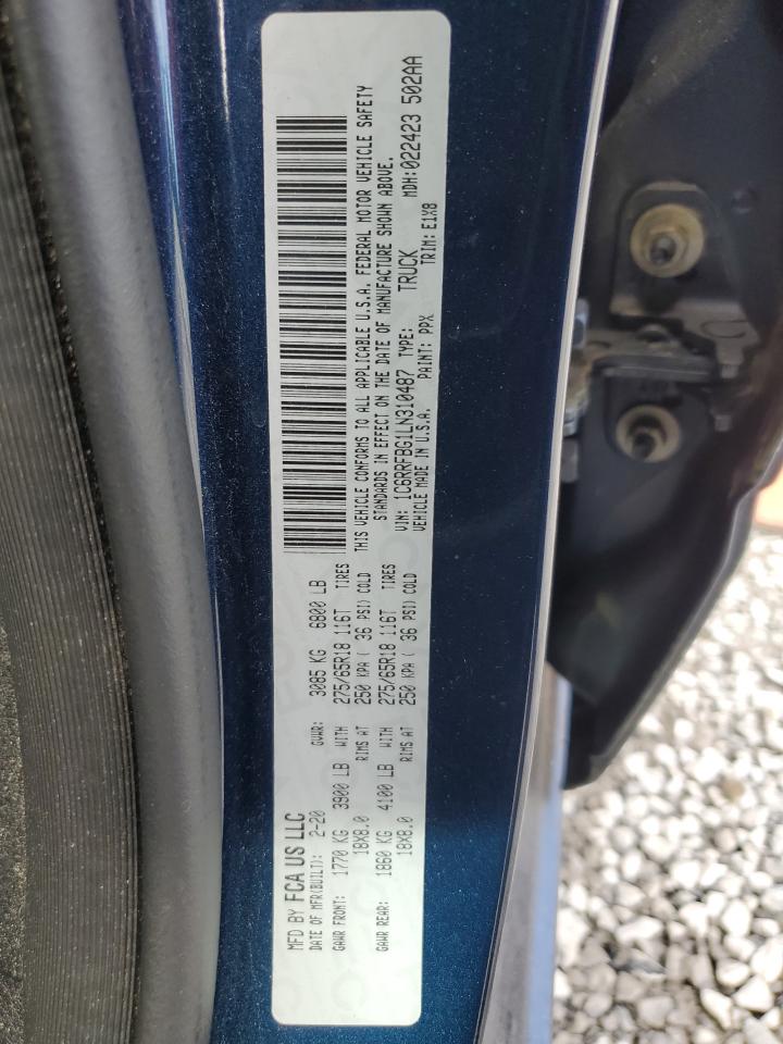 2020 Ram 1500 Big Horn/Lone Star VIN: 1C6RRFBG1LN310487 Lot: 68623505