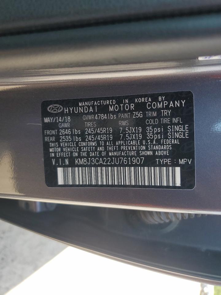 KM8J3CA22JU761907 2018 Hyundai Tucson Value