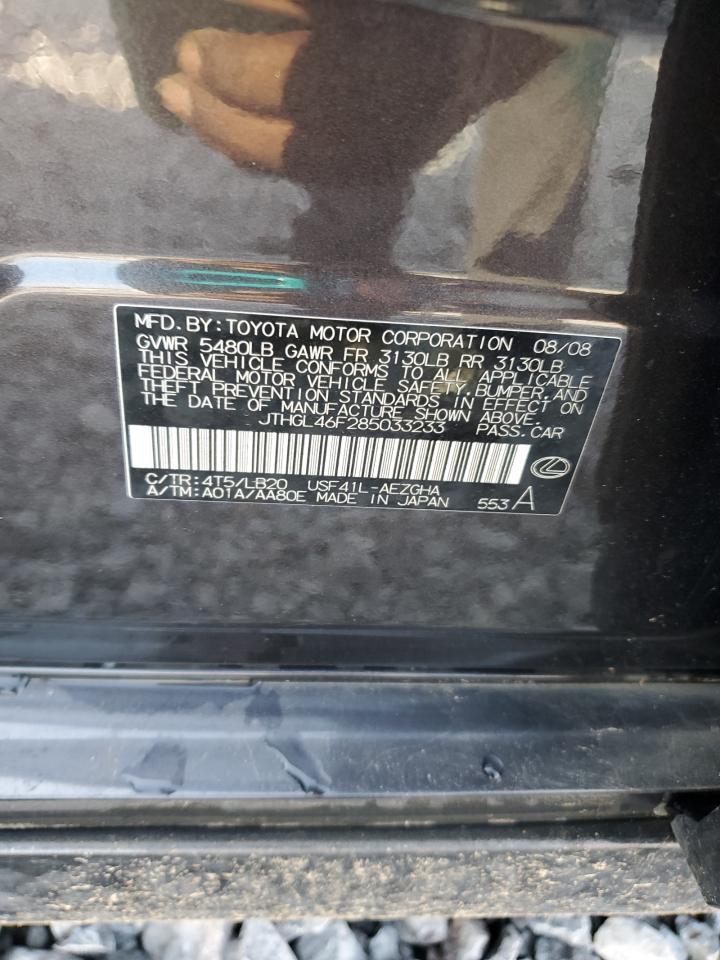 2008 Lexus Ls 460L VIN: JTHGL46F285033233 Lot: 70048655