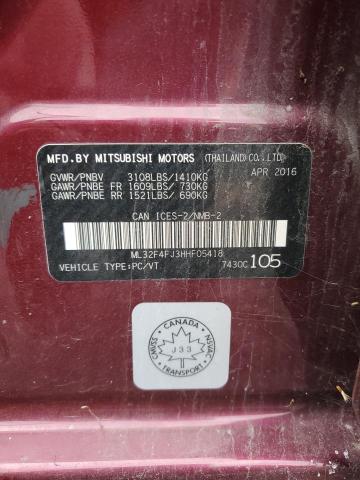 2017 MITSUBISHI MIRAGE G4 SE  