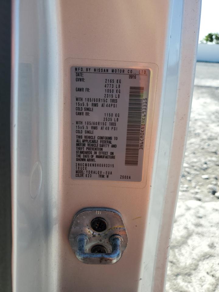 2017 Nissan Nv200 2.5S VIN: 3N6CM0KN8HK693315 Lot: 85665085