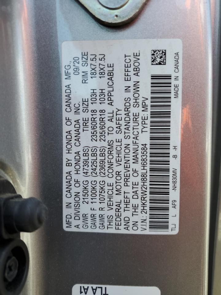 2020 Honda Cr-V Exl VIN: 2HKRW2H88LH683584 Lot: 70142565