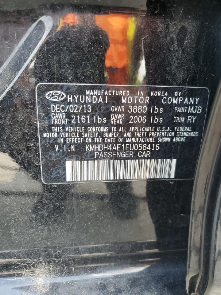 2014 Hyundai Elantra Se VIN: KMHDH4AE1EU058416 Lot: 68727795