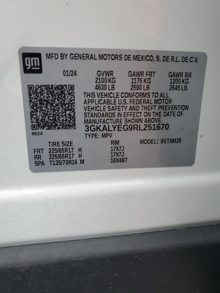 2024 GMC Terrain At4 VIN: 3GKALYEG9RL251670 Lot: 70036735