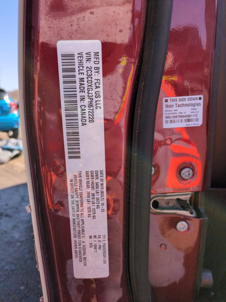 2023 Dodge Charger Scat Pack VIN: 2C3CDXGJ3PH672220 Lot: 68302985