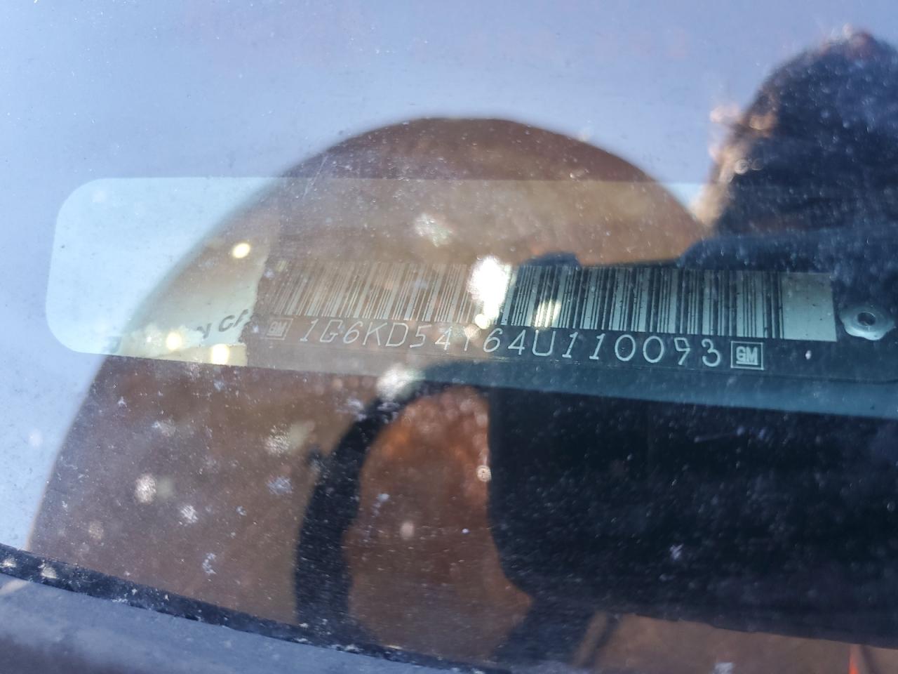 2004 Cadillac Deville VIN: 1G6KD54Y64U110093 Lot: 69158165