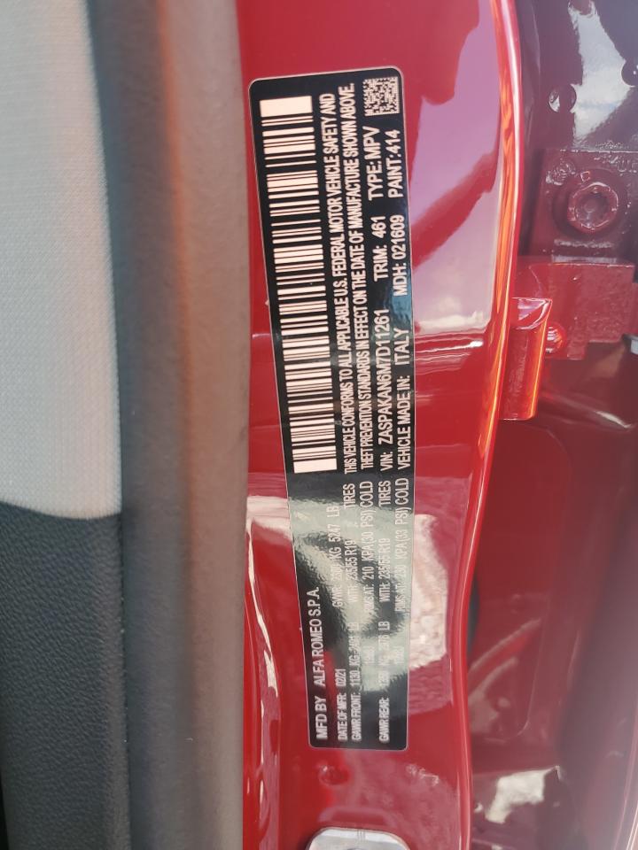 2021 Alfa Romeo Stelvio Sport VIN: ZASPAKAN6M7D11261 Lot: 68824005