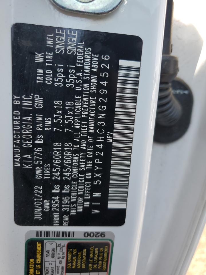 2022 Kia Telluride Lx VIN: 5XYP24HC3NG294526 Lot: 68252365