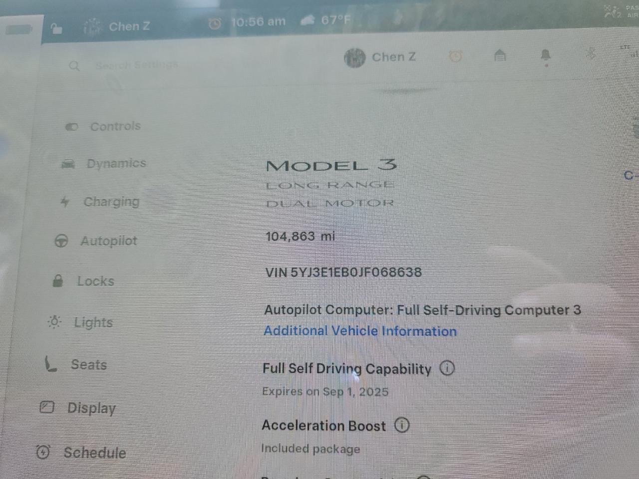2018 Tesla Model 3 VIN: 5YJ3E1EB0JF068638 Lot: 68871875