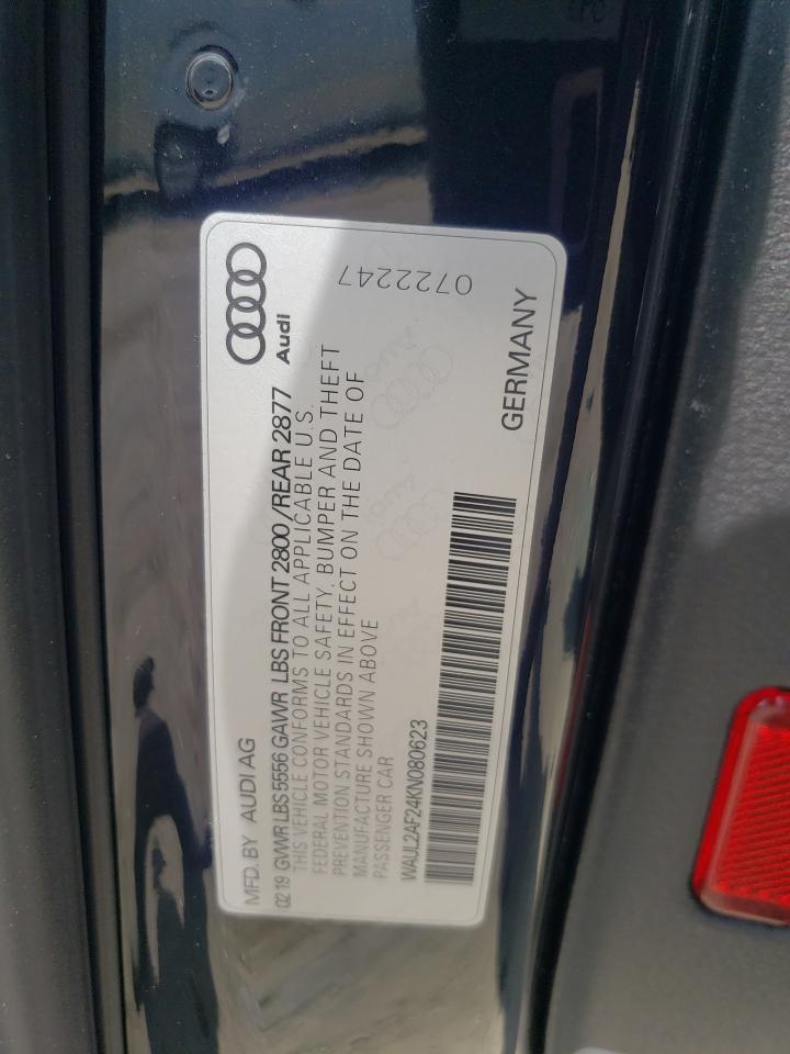 2019 Audi A6 Premium Plus VIN: WAUL2AF24KN080623 Lot: 68479375