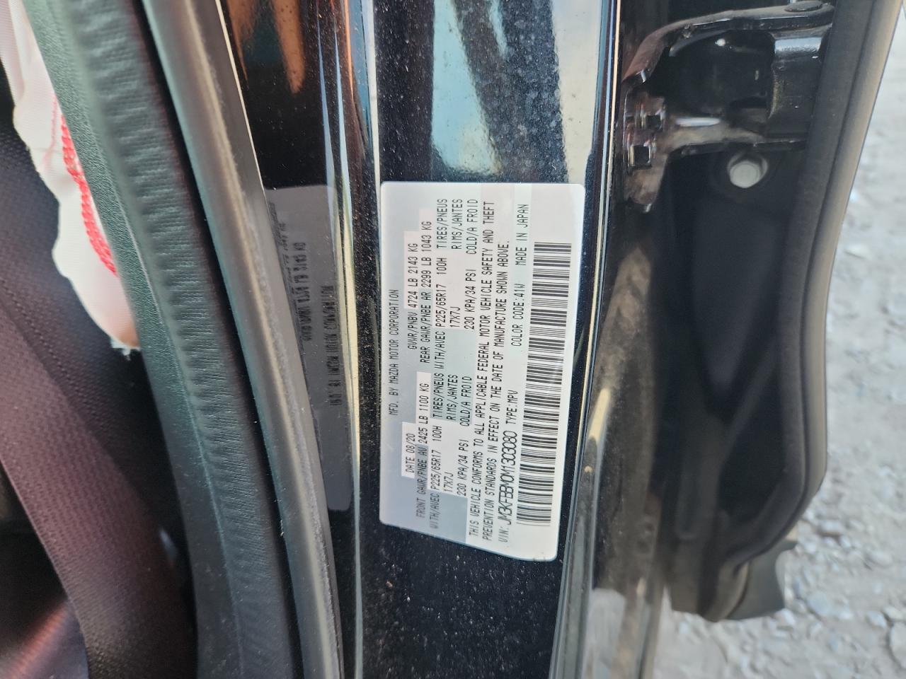 2021 Mazda Cx-5 Sport VIN: JM3KFBBM0M1303080 Lot: 69723505