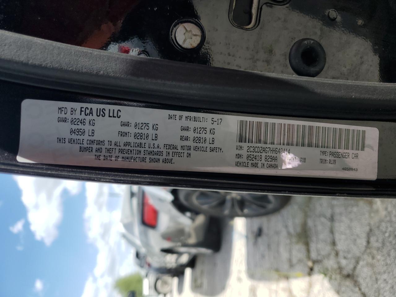 2017 Dodge Challenger Sxt VIN: 2C3CDZAG7HH640414 Lot: 69512325