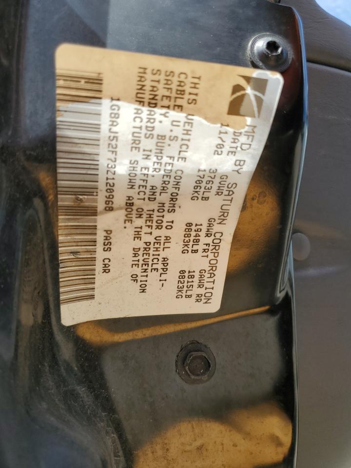 2003 Saturn Ion Level 2 VIN: 1G8AJ52F73Z120968 Lot: 71081795