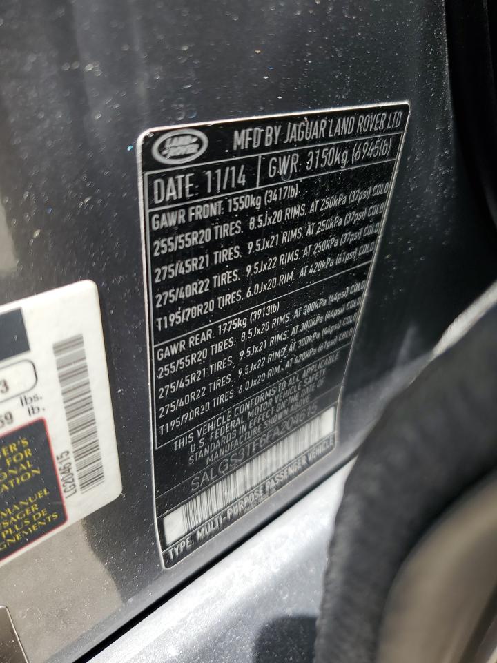 SALGS3TF6FA204615 2015 Land Rover Range Rover Supercharged