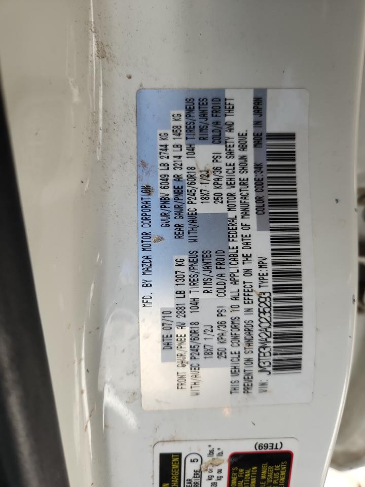 2010 Mazda Cx-9 VIN: JM3TB3MA2A0235293 Lot: 69204215