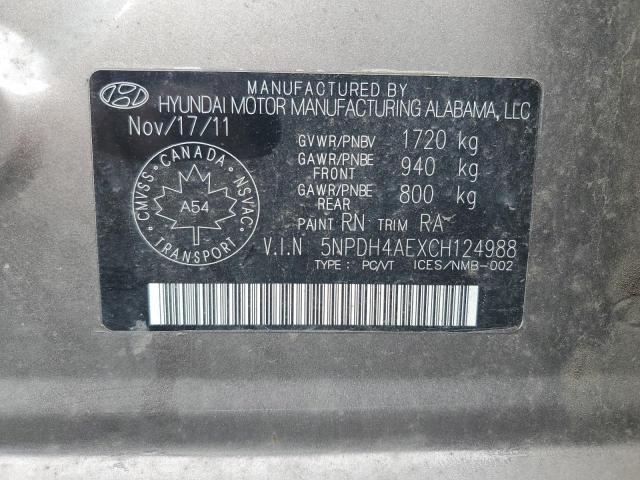 2012 HYUNDAI ELANTRA GLS  