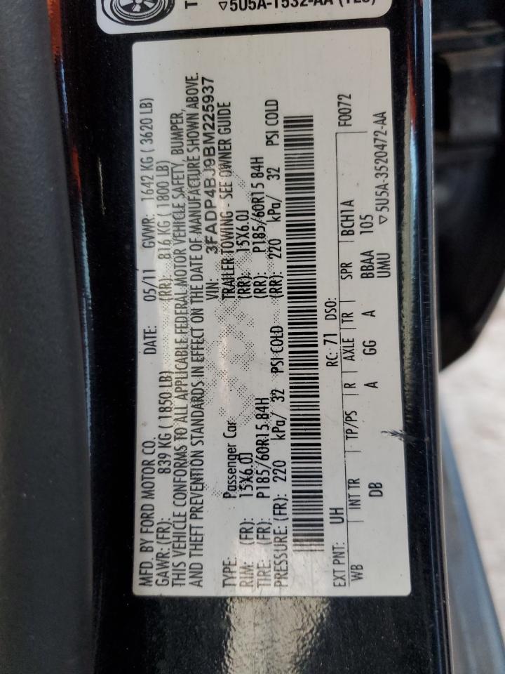 3FADP4BJ9BM225937 2011 Ford Fiesta Se