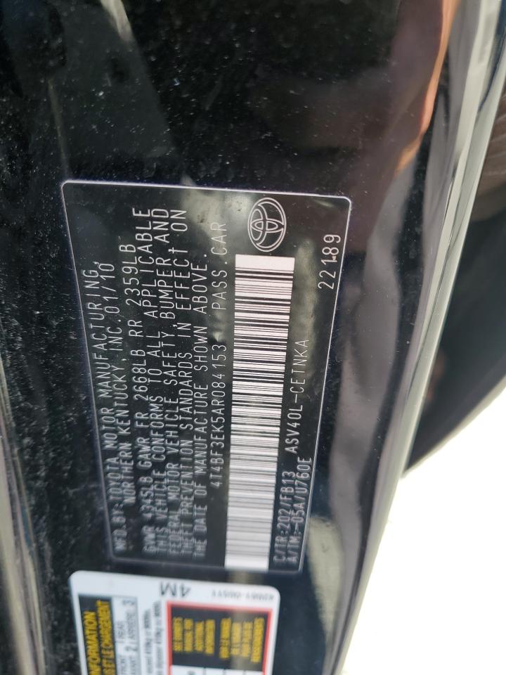 2010 Toyota Camry Base VIN: 4T4BF3EK5AR084153 Lot: 70444095