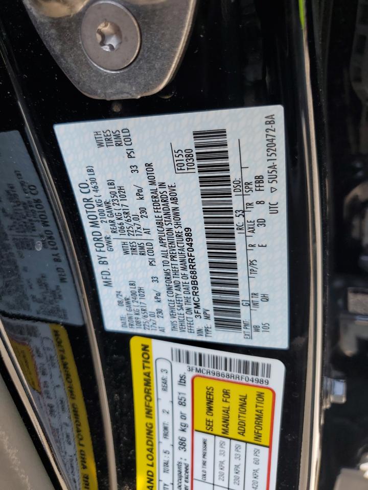 2024 Ford Bronco Sport Big Bend VIN: 3FMCR9B68RRF04989 Lot: 67351575