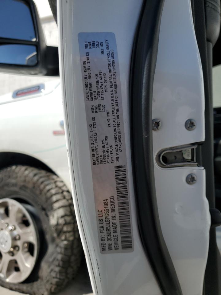 2023 Ram 2500 Big Horn VIN: 3C6UR5JL5PG651084 Lot: 69457695