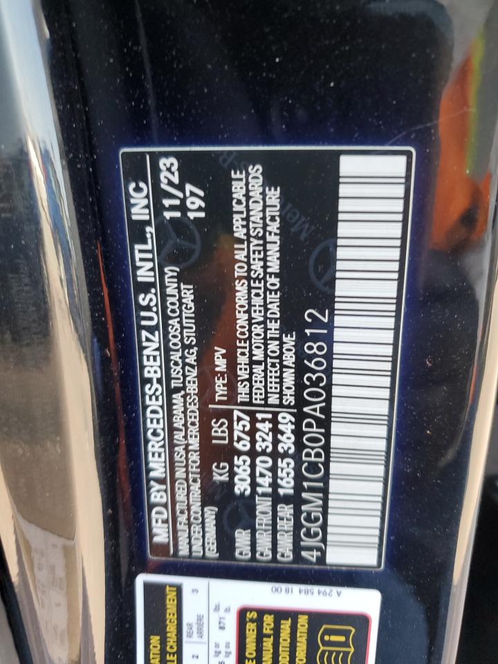 2023 Mercedes-Benz Eqe Suv 350 4Matic VIN: 4JGGM1CB0PA036812 Lot: 67422815