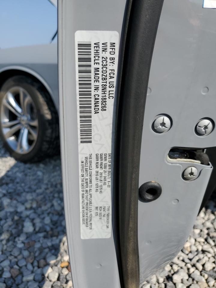 2022 Dodge Challenger R/T VIN: 2C3CDZBT8NH188268 Lot: 68880045