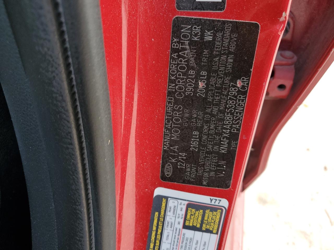 2015 Kia Forte Ex VIN: KNAFX4A88F5387987 Lot: 69952205