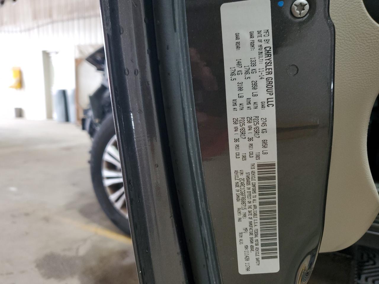 2015 Chrysler Town & Country Touring L VIN: 2C4RC1CG6FR608715 Lot: 69472805