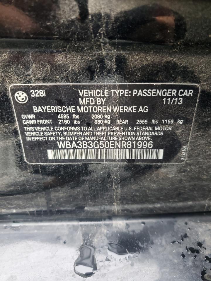 2014 BMW 328 Xi VIN: WBA3B3G50ENR81996 Lot: 68617795