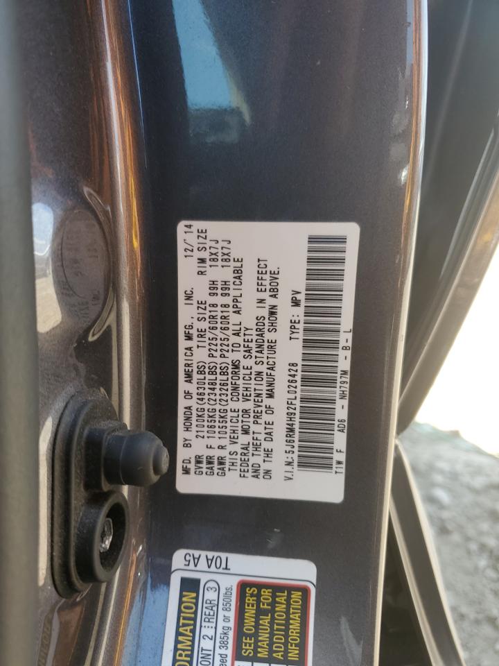 2015 Honda Cr-V Touring VIN: 5J6RM4H92FL026428 Lot: 67727585