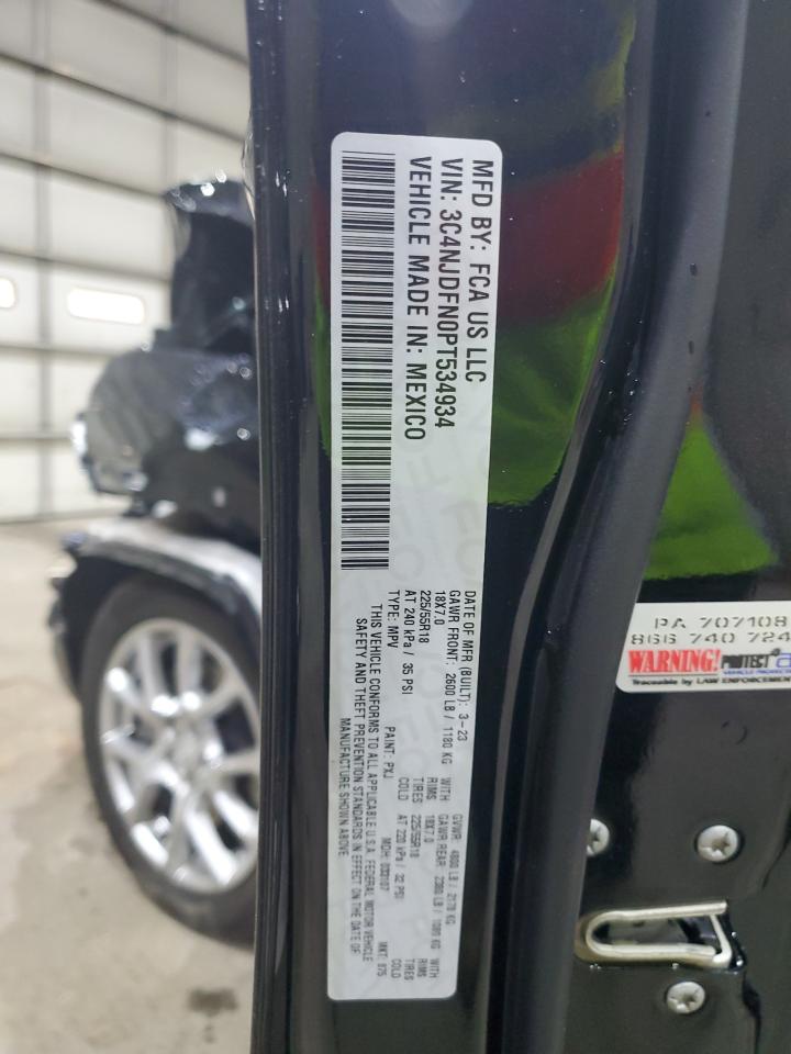 2023 Jeep Compass Latitude Lux VIN: 3C4NJDFN0PT534934 Lot: 70267335