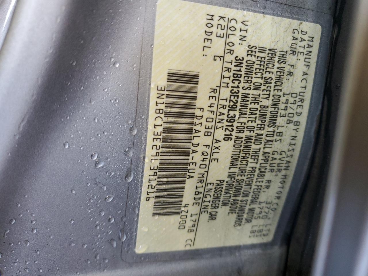 2009 Nissan Versa S VIN: 3N1BC13E29L391216 Lot: 70567955