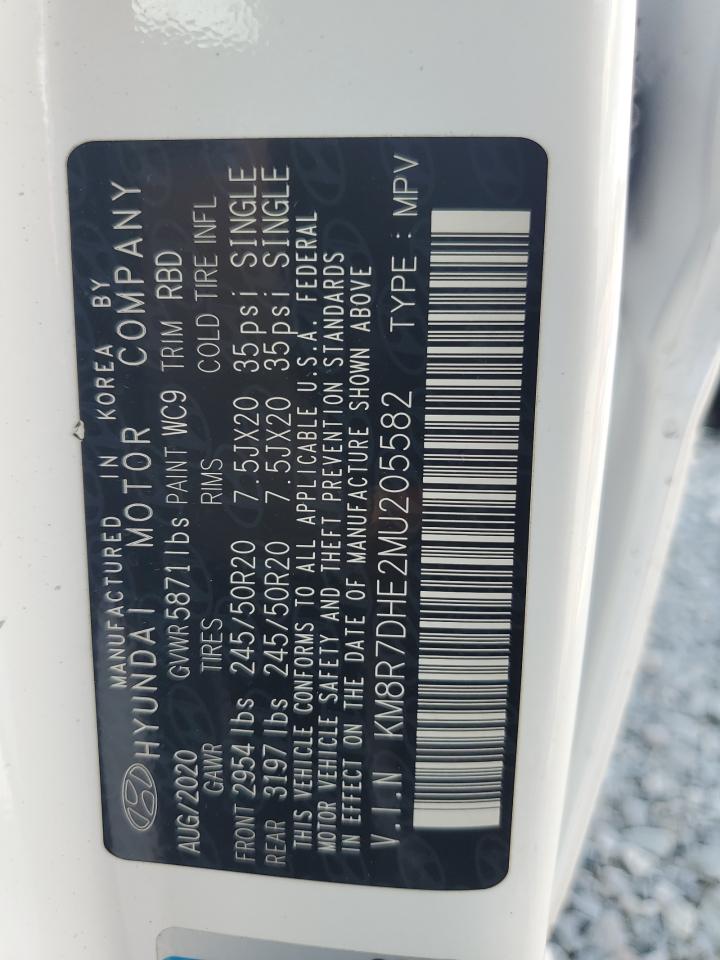 2021 Hyundai Palisade Calligraphy VIN: KM8R7DHE2MU205582 Lot: 70760265