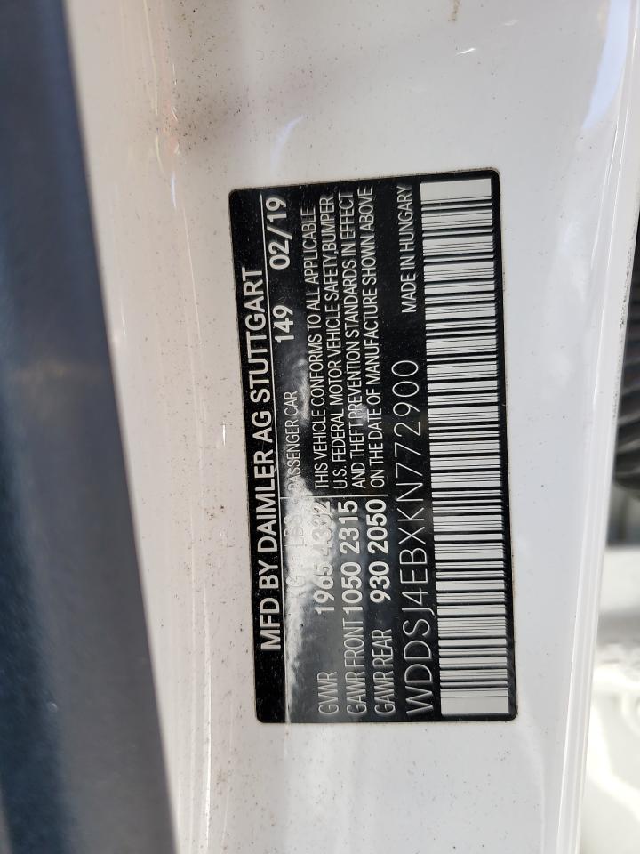 2019 Mercedes-Benz Cla 250 VIN: WDDSJ4EBXKN772900 Lot: 68322455