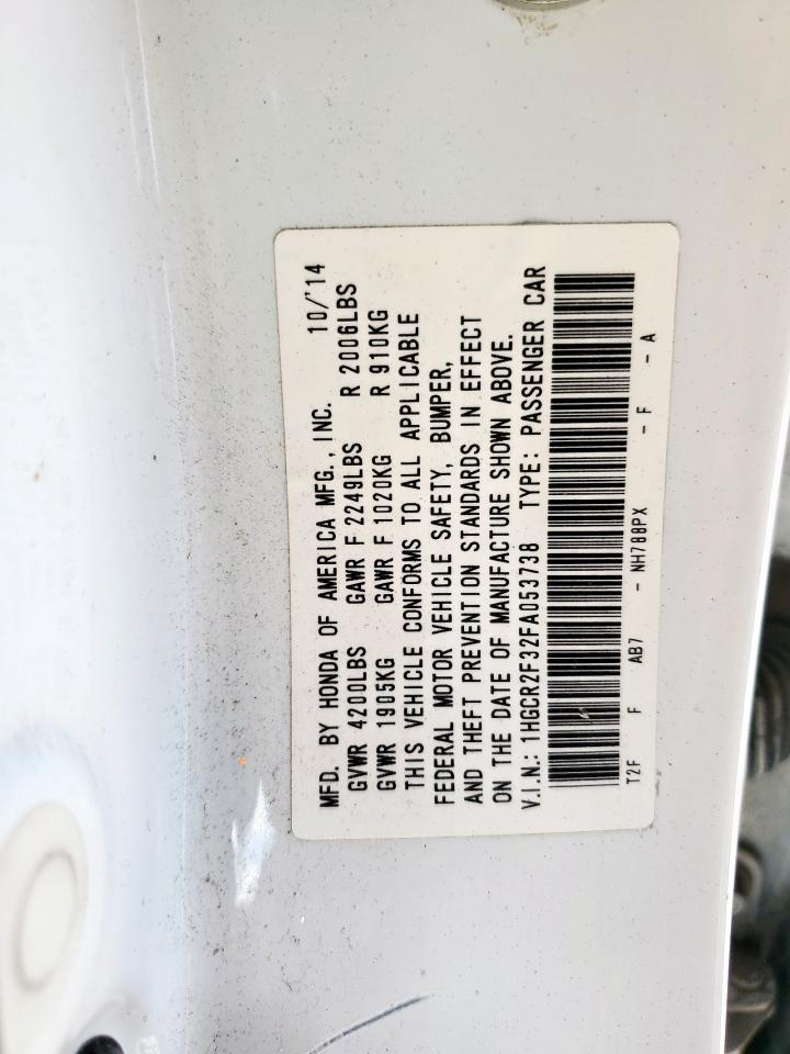 2015 Honda Accord Lx VIN: 1HGCR2F32FA053738 Lot: 69235255