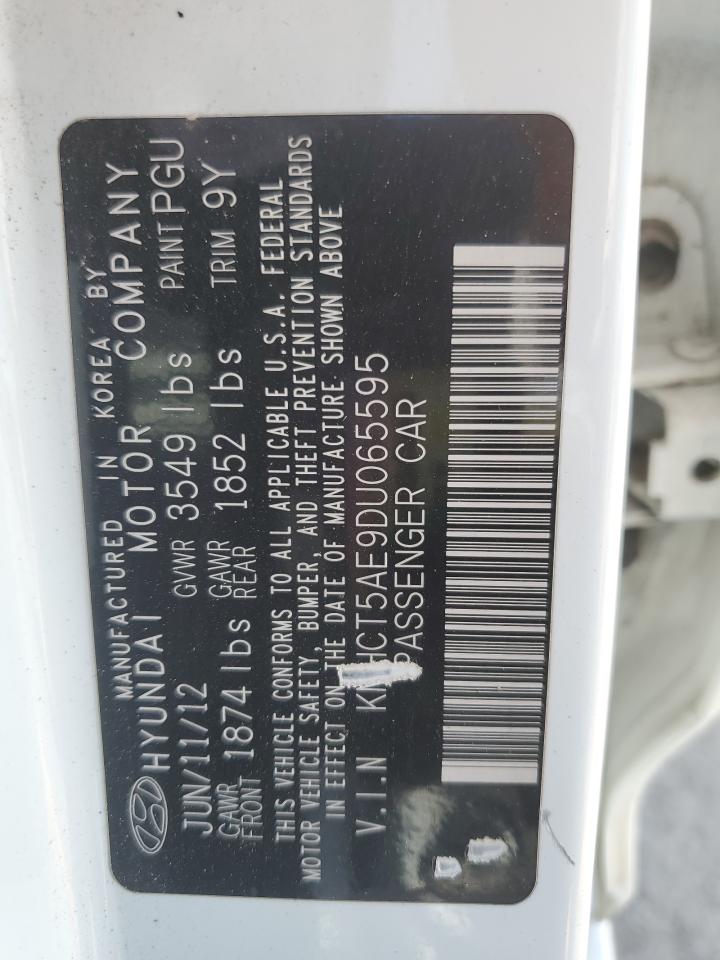 2013 Hyundai Accent Gls VIN: KMHCT5AE9DU065595 Lot: 68895465