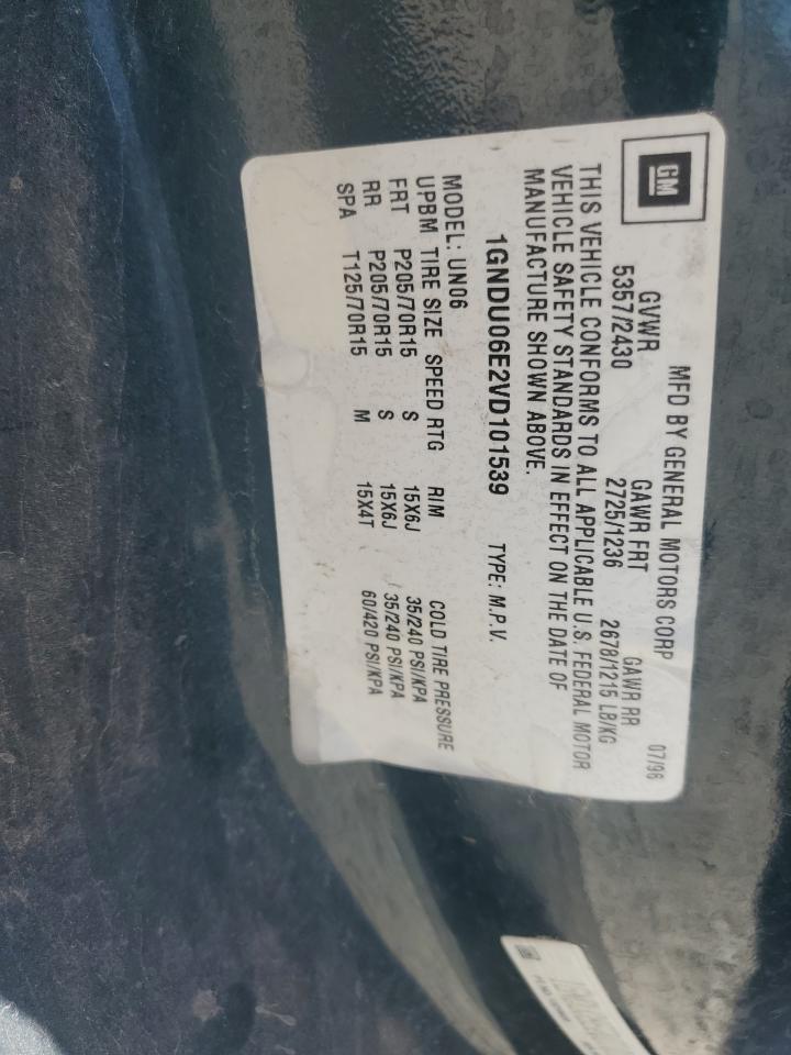 1997 Chevrolet Venture VIN: 1GNDU06E2VD101539 Lot: 65698935