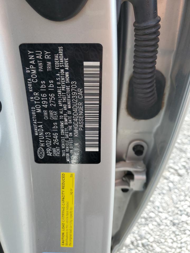 2013 Hyundai Genesis 3.8L VIN: KMHGC4DD4DU239703 Lot: 69825045