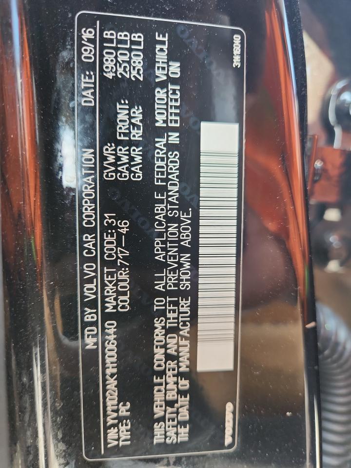 2017 Volvo S90 T5 Momentum VIN: YV1102AK1H1006440 Lot: 69517175