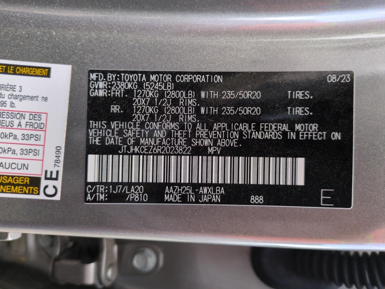 2024 Lexus Nx 350H Base VIN: JTJHKCEZ6R2023822 Lot: 69985195