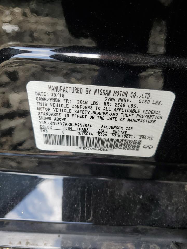 2020 Infiniti Q50 Pure VIN: JN1EV7AR9LM253864 Lot: 69408565