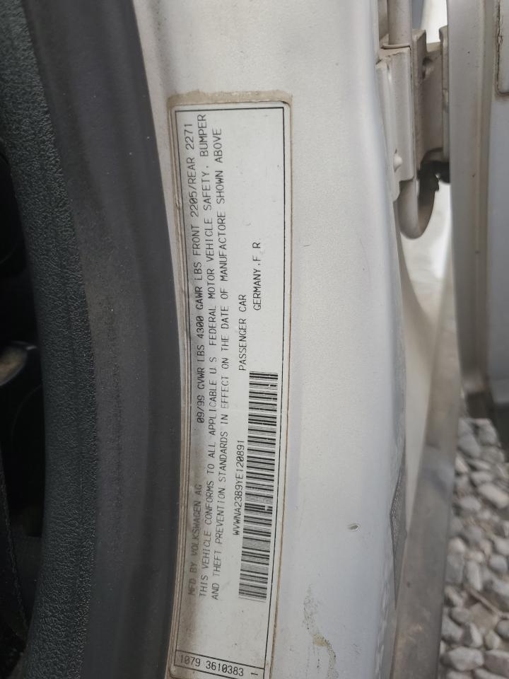 2000 Volkswagen Passat Gls VIN: WVWNA23B9YE120891 Lot: 70514105