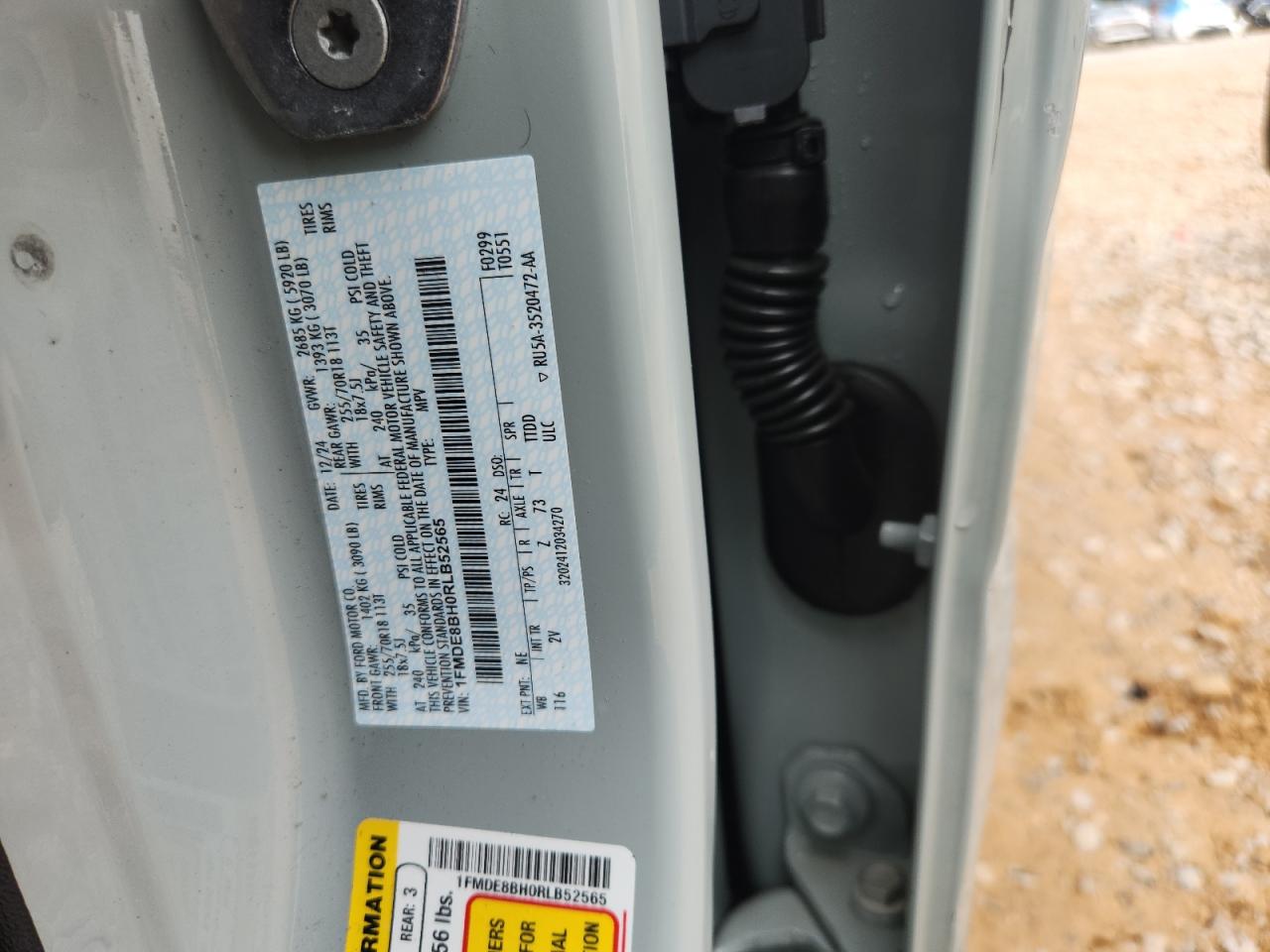 2024 Ford Bronco Outer Banks VIN: 1FMDE8BH0RLB52565 Lot: 67554925