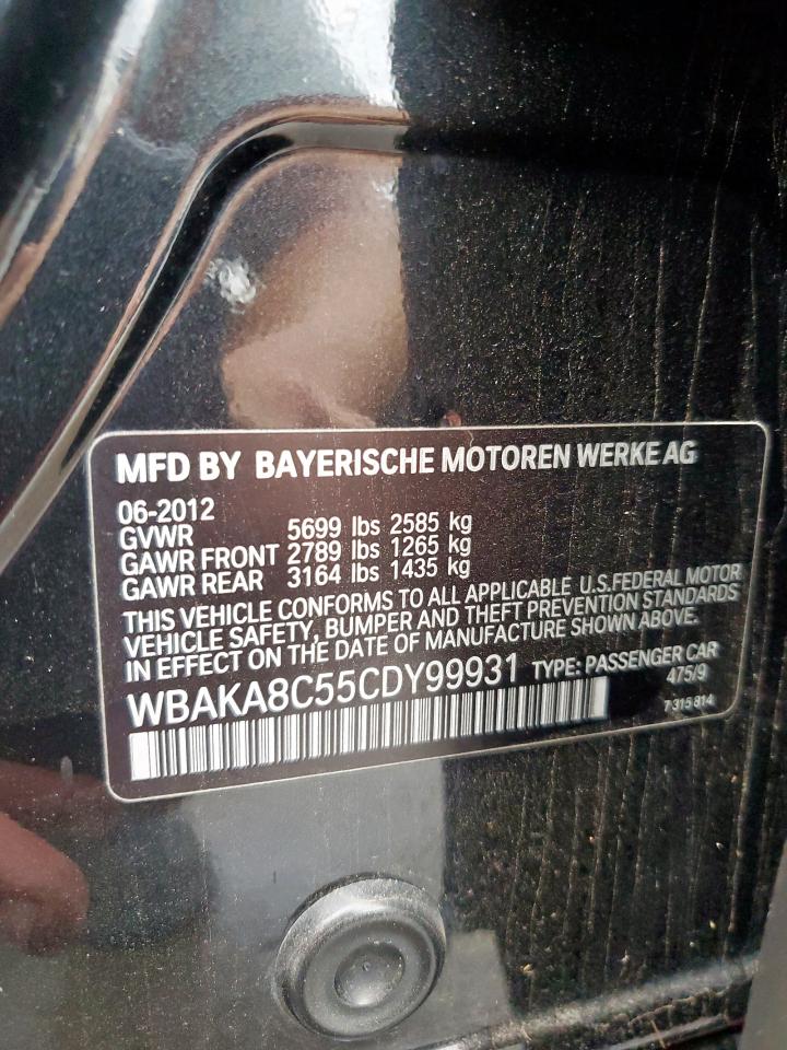 2012 BMW 750 I VIN: WBAKA8C55CDY99931 Lot: 67488365