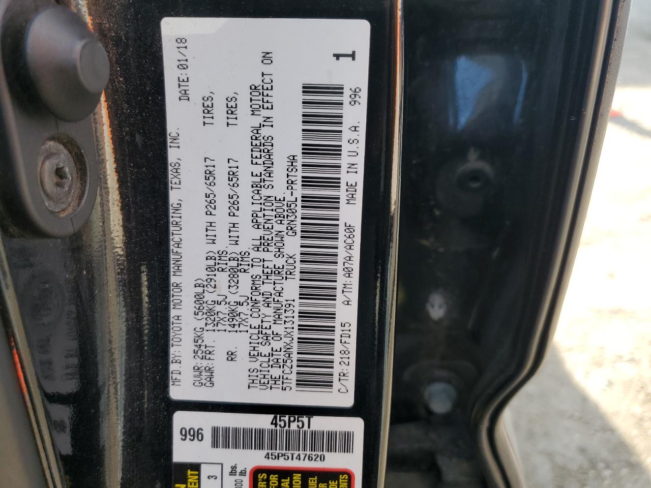 2018 Toyota Tacoma Double Cab VIN: 5TFCZ5ANXJX131391 Lot: 70721135