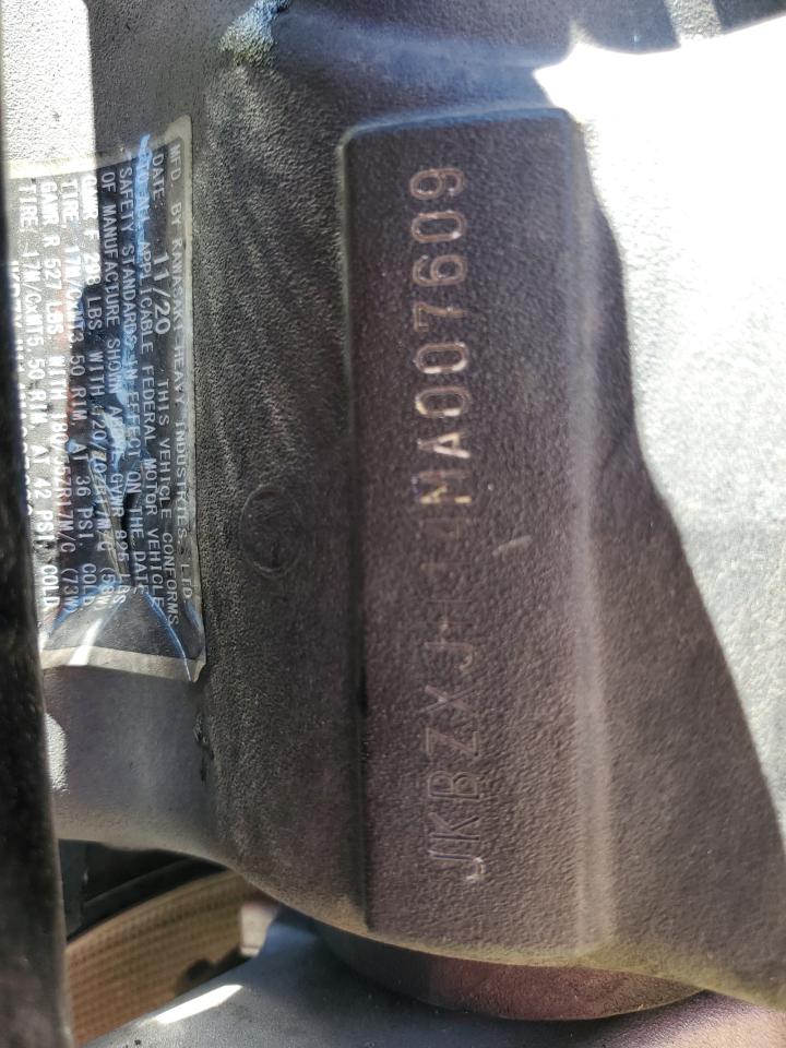 2021 Kawasaki Zx636 K VIN: JKBZXJH14MA007609 Lot: 70730945