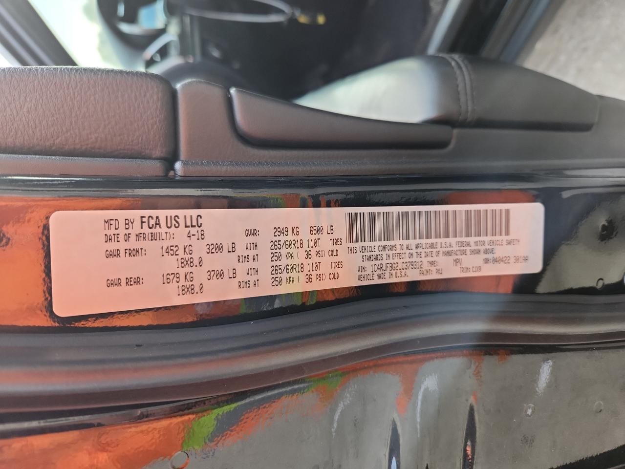 2018 Jeep Grand Cherokee Limited VIN: 1C4RJFBG2JC379312 Lot: 69988495