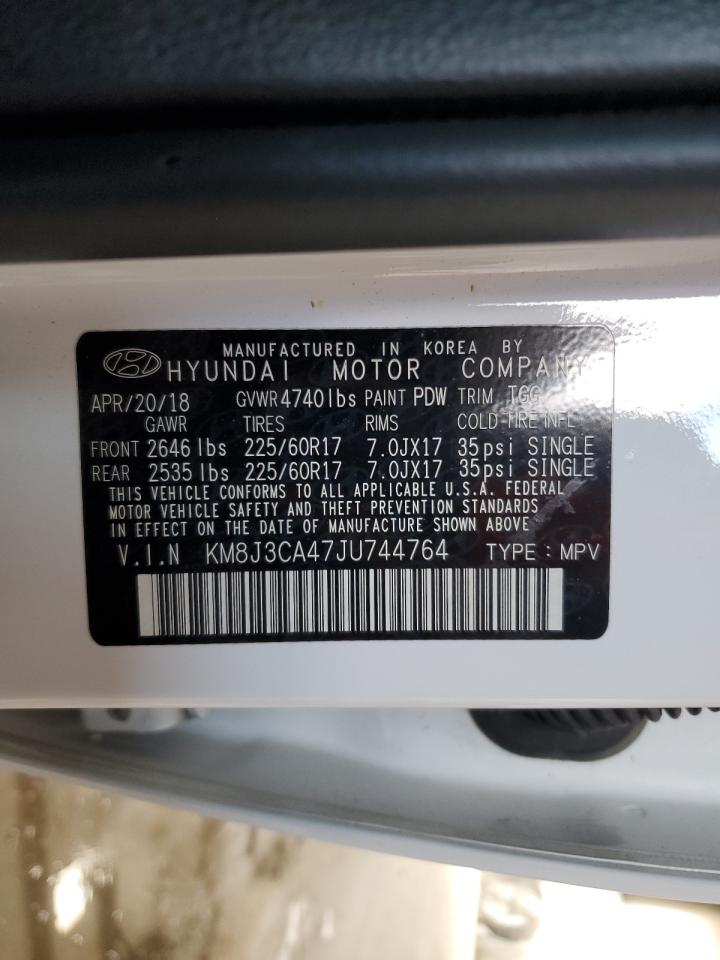 KM8J3CA47JU744764 2018 Hyundai Tucson Sel