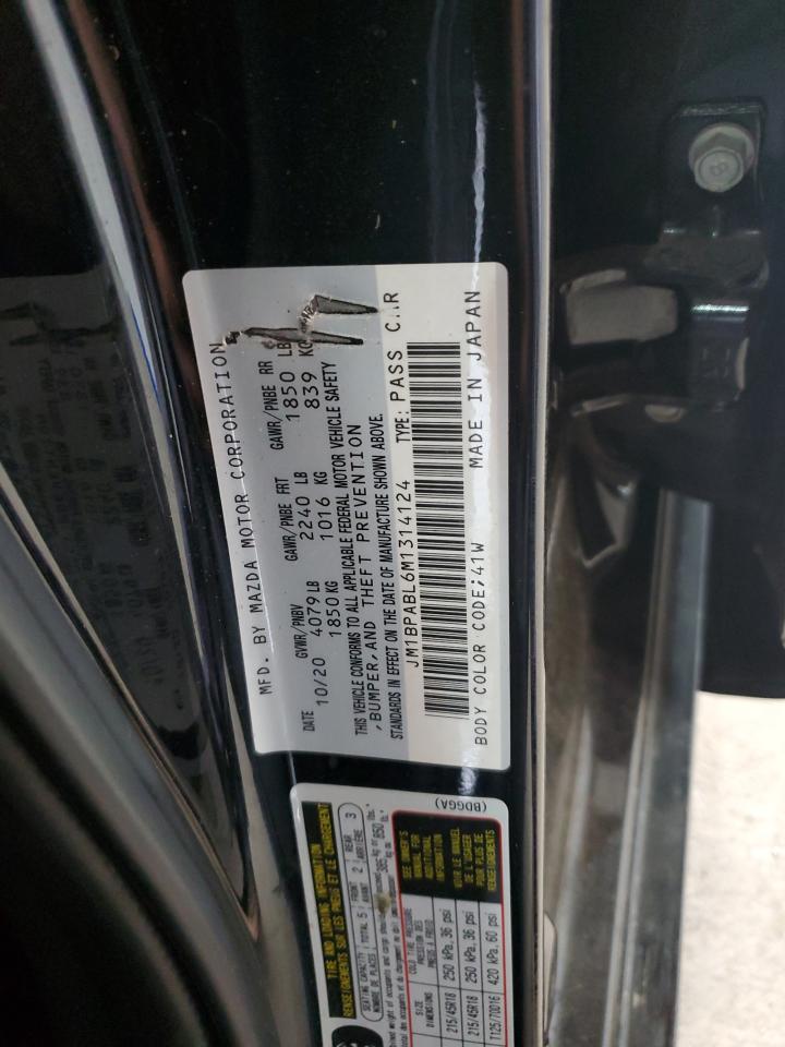 2021 Mazda 3 Select VIN: JM1BPABL6M1314124 Lot: 66536535