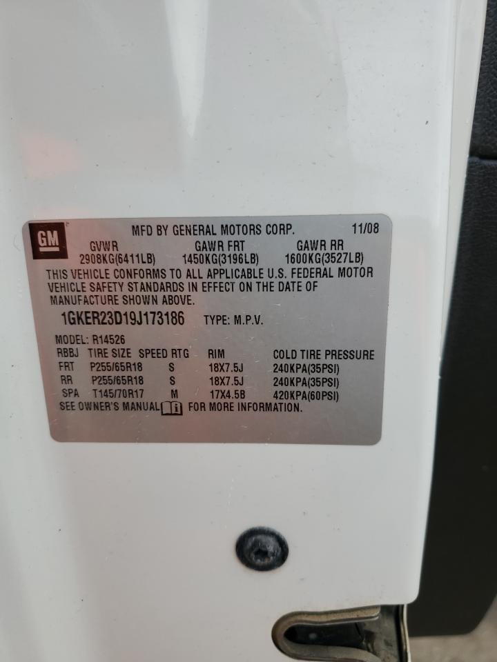 2009 GMC Acadia Slt-1 VIN: 1GKER23D19J173186 Lot: 70816945